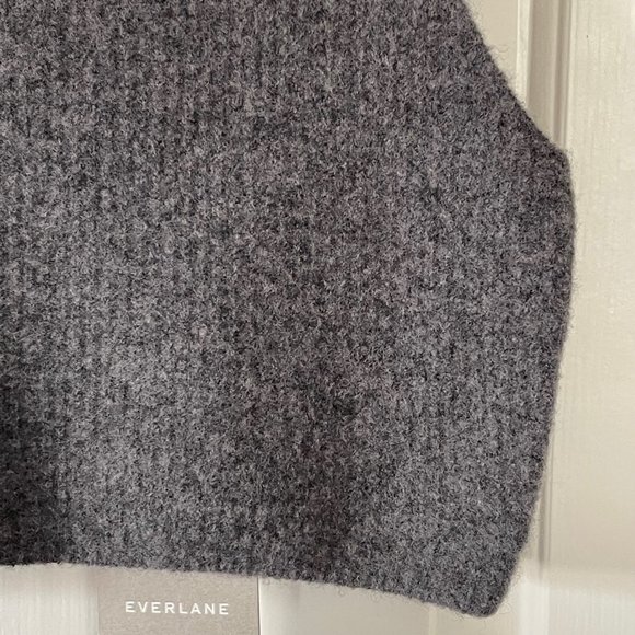 Everlane The Cozy Stretch Tank Top Heathered Charcoal Size Small New - Picture 3 of 7